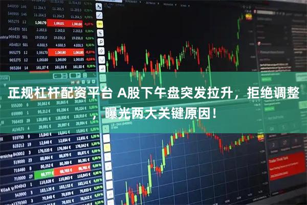 正规杠杆配资平台 A股下午盘突发拉升，拒绝调整，曝光两大关键原因！